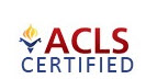 ACLS Certified logo badge with red and blue text on white background
